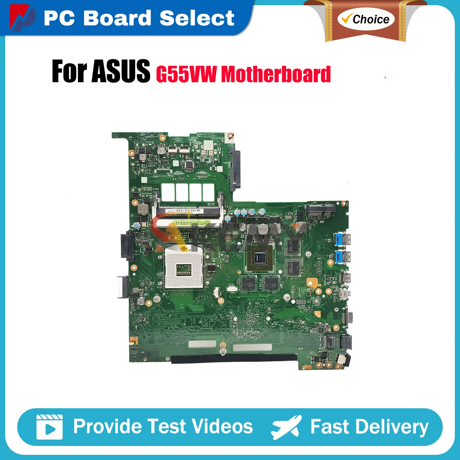 

Материнская плата для ноутбука G55VW для ASUS G55VW G55V, материнская плата для ноутбука Цей товар в наличии, 100% тестирование, ОК, быстрая доставка, высокое качество