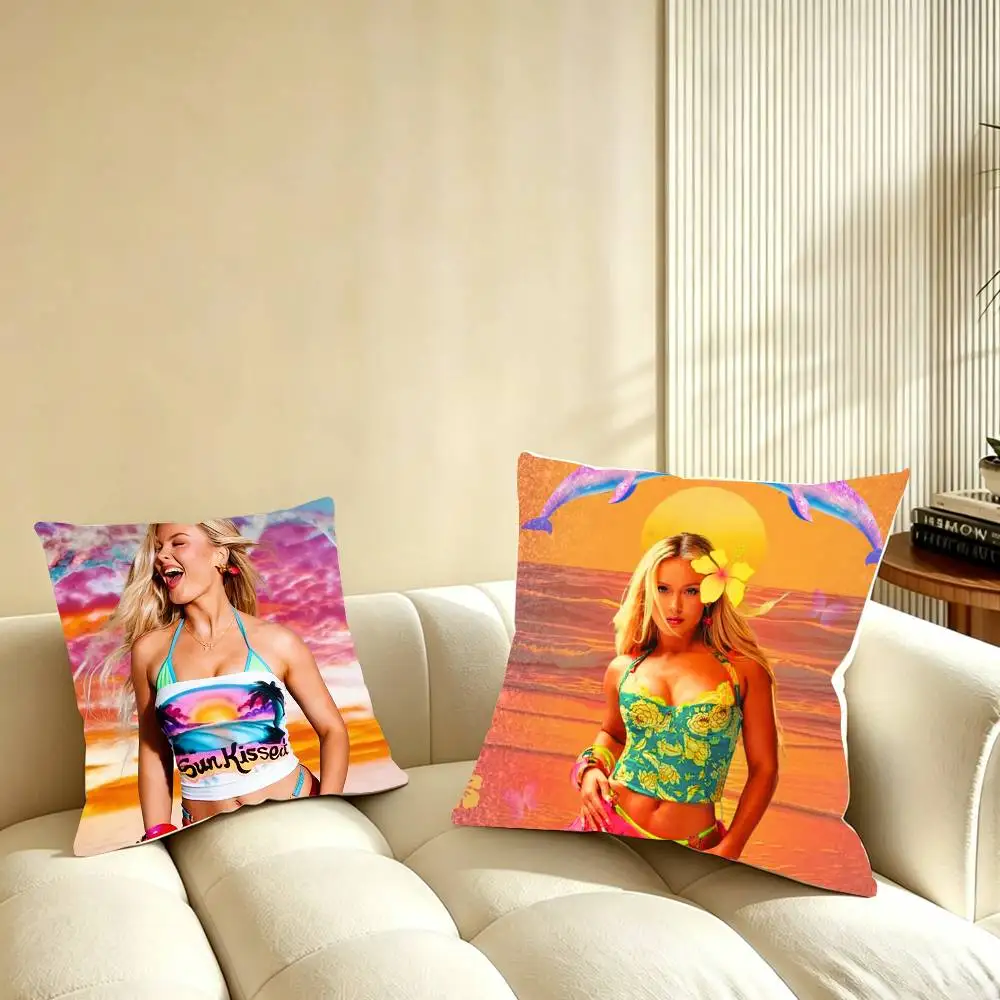 

Singer Zara L-Larsson M-Midnight Sun Pillow Case for Sofa Living Room Home office Decor Protective Cover