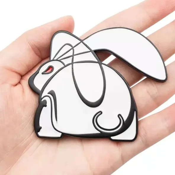 3D Metal Running Rabbit Emblem Car Stickers Rear Trunk Badge for VW Jetta Golf GTI Polo Passt Universal Auto Accessories Decorat