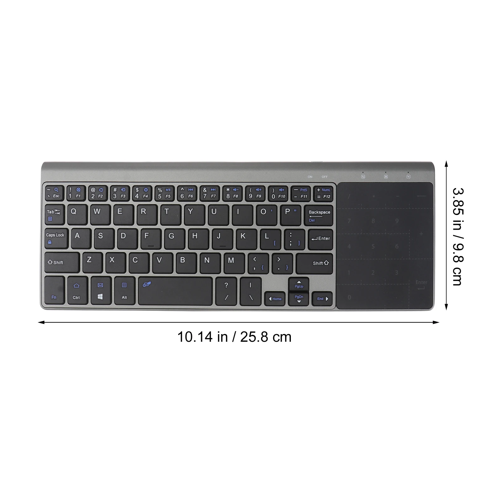 

Ultra-Thin Wireless Keyboard Touchpad Portable Compact Work Game Computer Accessory ABS Durable Cordless Laptop Keyboards Office