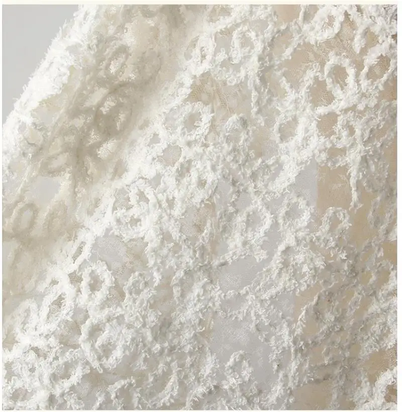 Seaweed Vine Mesh 3D Embroidered Fabric Fashion Creative Designer Fabric