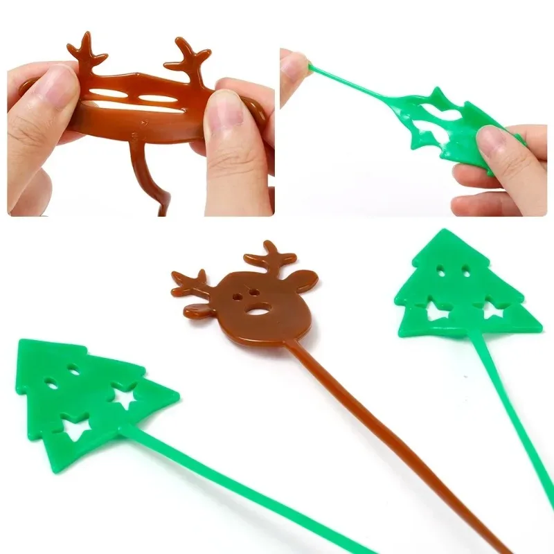 

Funny Toys Stretchable Elastic Sticky Santa Claus Elk Climbing Wall Release PressureToys for Kids Children Christmas Party Gifts