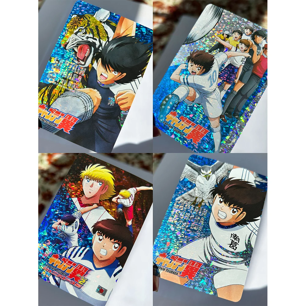 Capitaine Tsubasa bricolage maison 12 pièces/ensemble Misaki Taro KojiroHyuga Sanae Nakazawa Texture holographique carte à collectionner cadeau de vacances