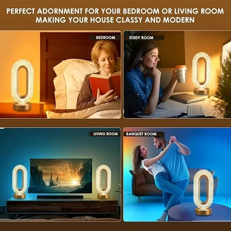 Toque 3d cristal lua pista quadrado estrela bola led night light usb recarregável galáxia lâmpada mudança de cor crianças quarto decoração casa