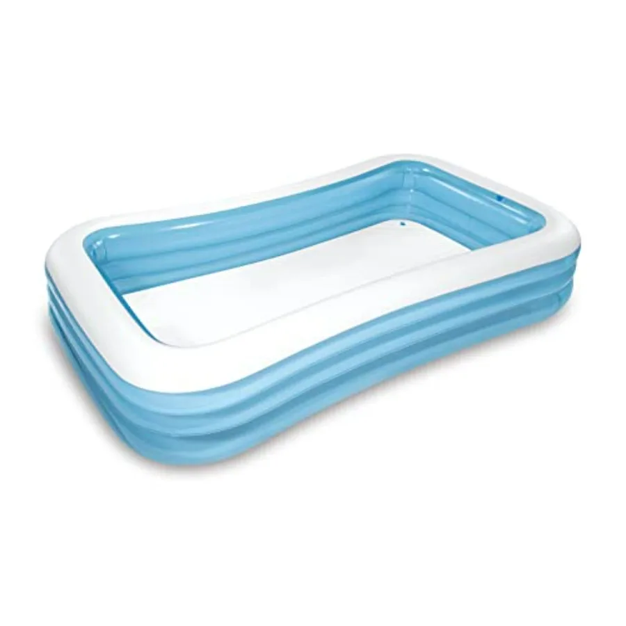 Swim Center Inflatable Family Pool for outdoor use: PVC material, blue color, 277-gallon capacity, 120 x 72 x 22, quick-setup d