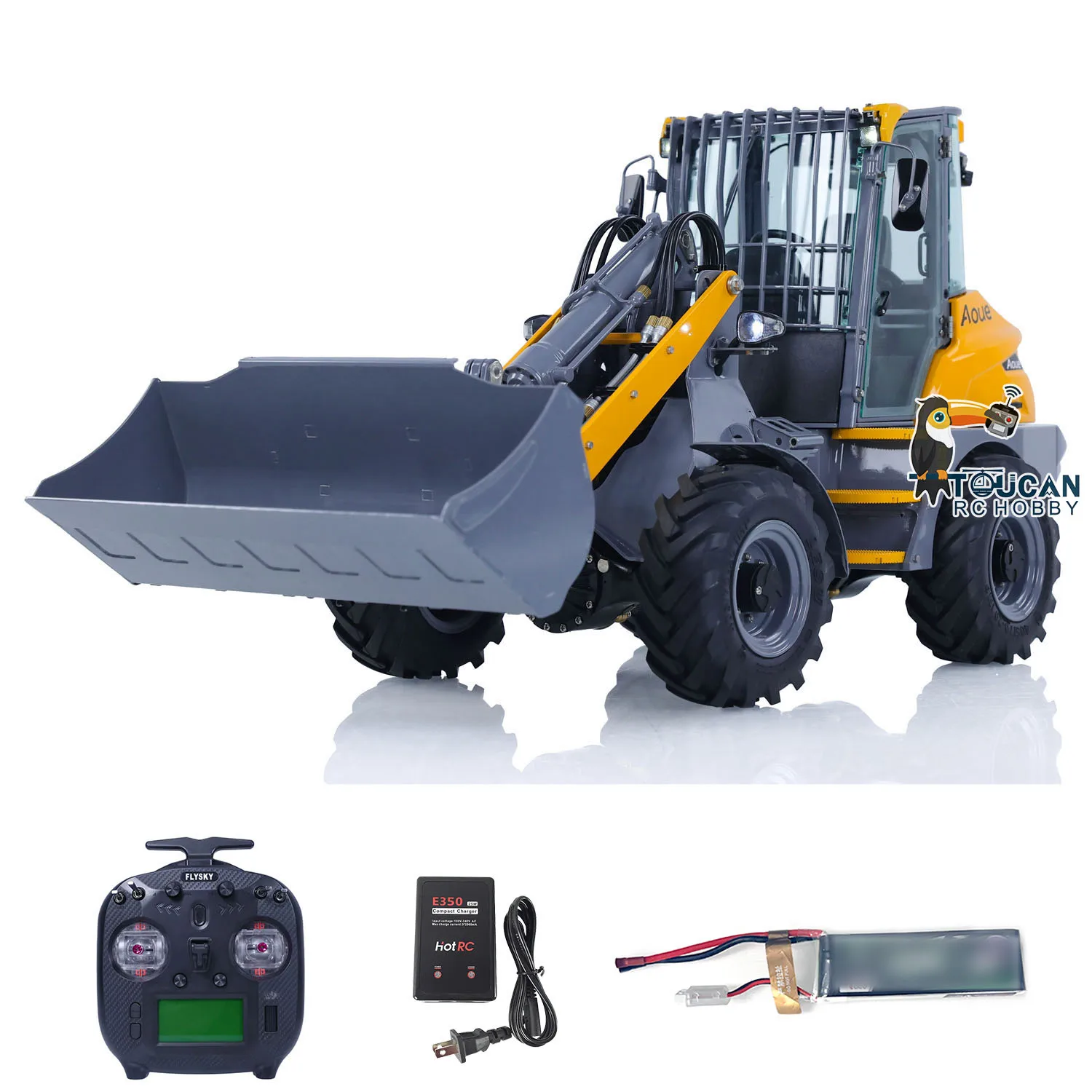 LESU 1/14 Hydraulic RC Loader AOUE MCL8 W/ Sound Light ST8 Remote Controller 4-ways Reversing Valve Radio Control RTR Model Car