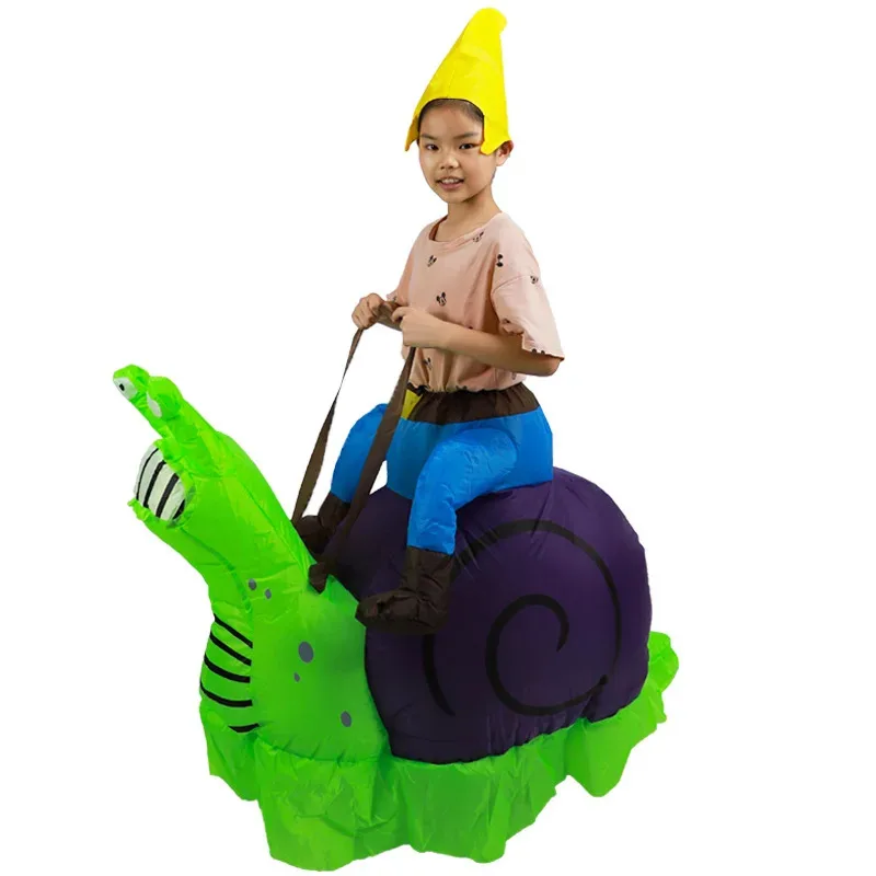 Halloween carnaval fiesta festiva fiesta anual adulto Cosplay dibujos animados Anime divertido montar caracol disfraz fiesta disfraz inflable