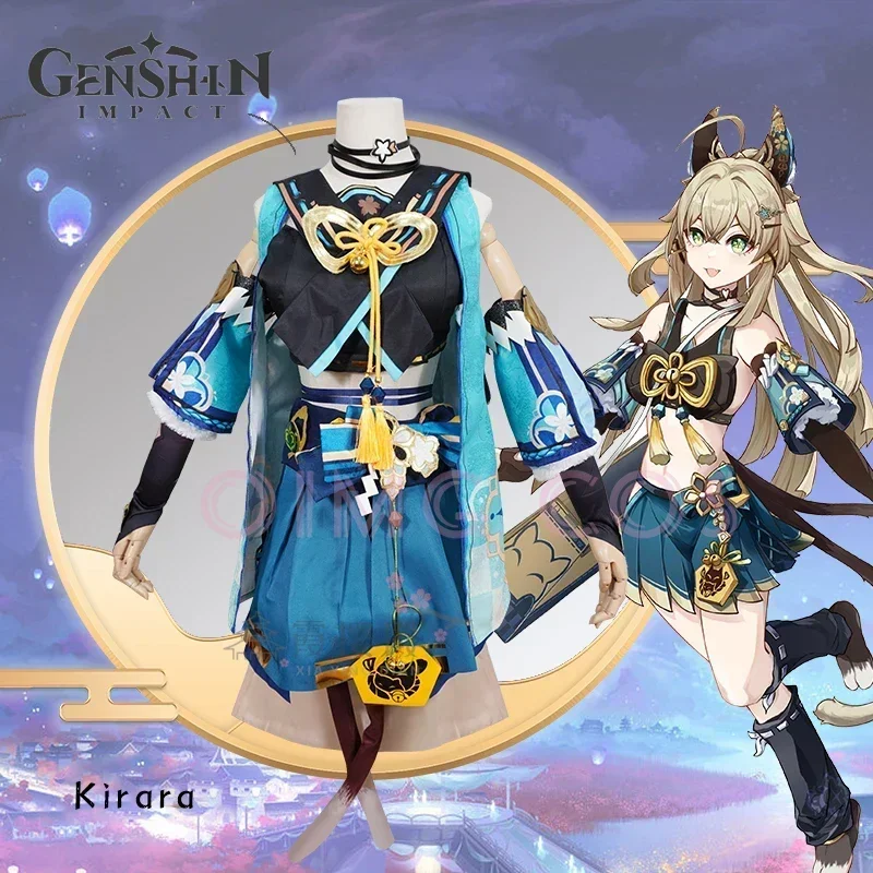 Genshin Impact Kirara Cosplay Costume Carnival Uniform Adult