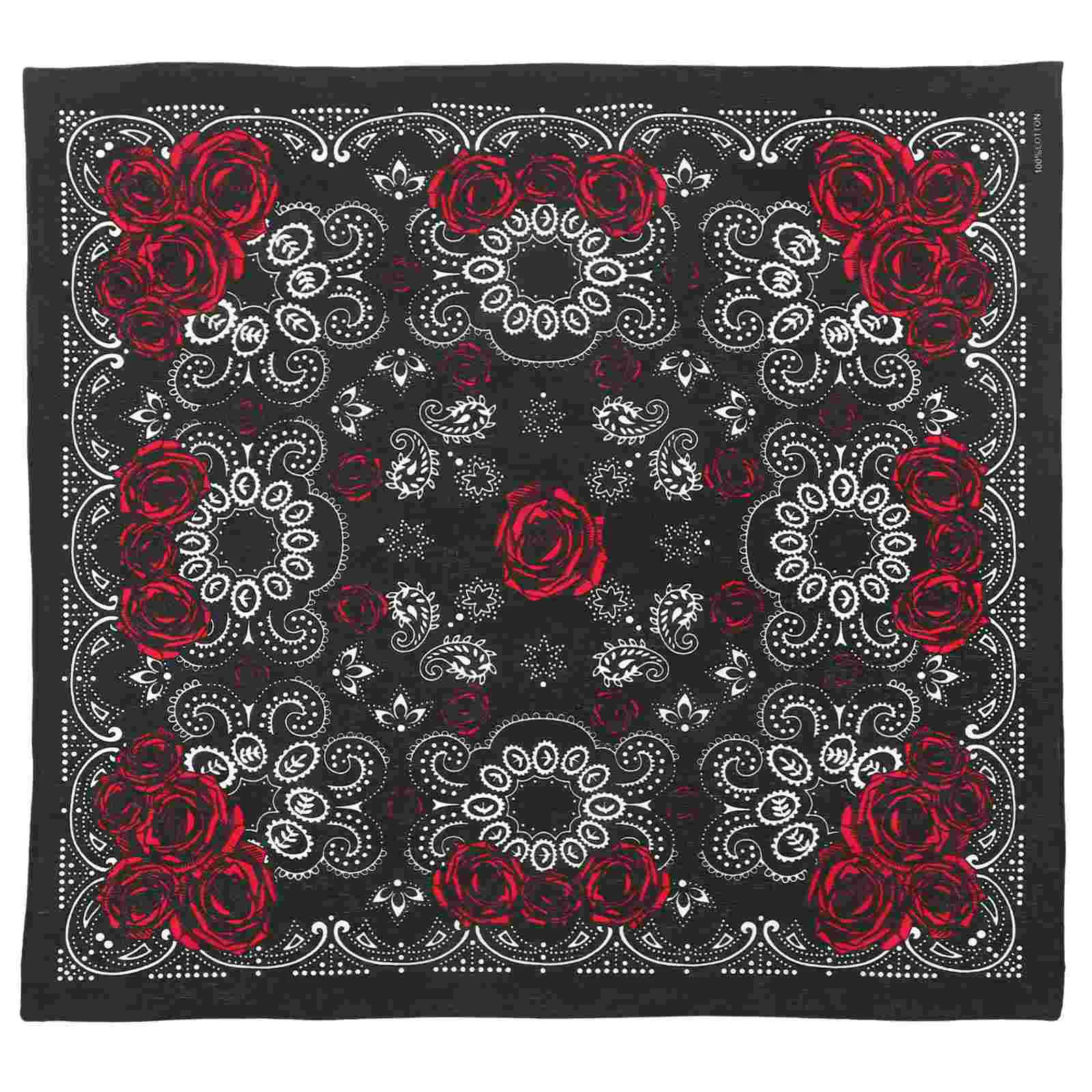 

Printed Headscarf Bandannas for Men Headband Black Bandanas Cotton Headbands Hip Hop Bike Handkerchief