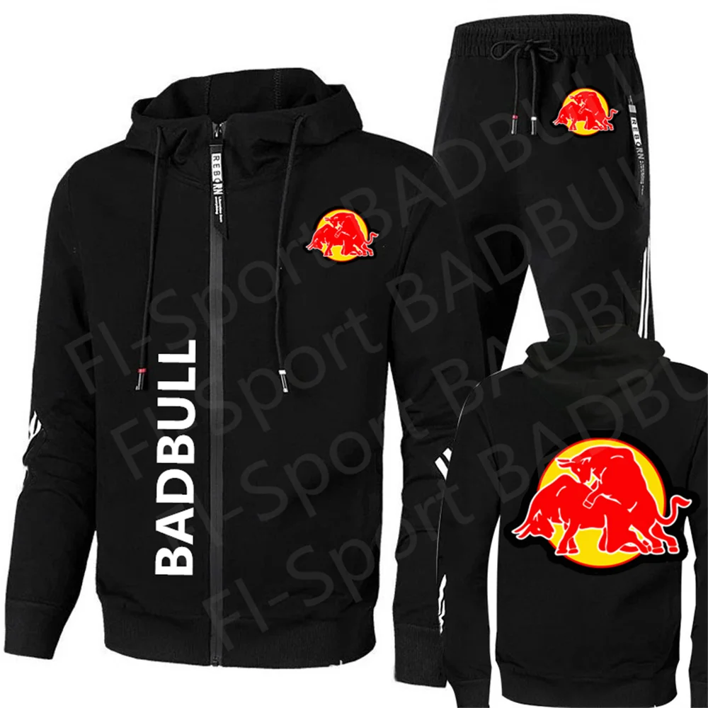 Badbull, 2024 new model, outdoor sportswear, men\'s and women\'s zippered hoodies, hooded sportswear set