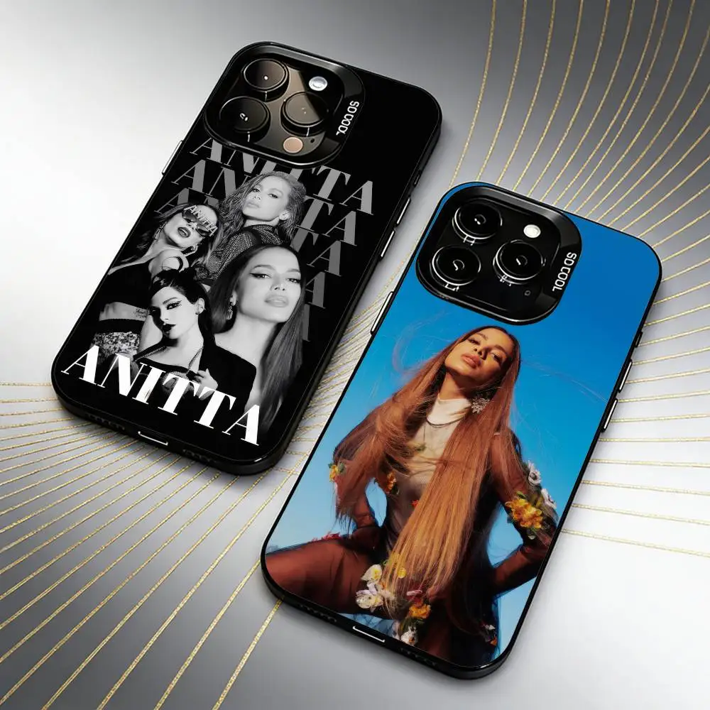 

A-Anittaa-a Queen of Pop S-SnL Phone Case For iPhone 16 17 15 14 12 13 Pro Max Black Candy Matte Shockproof Cover