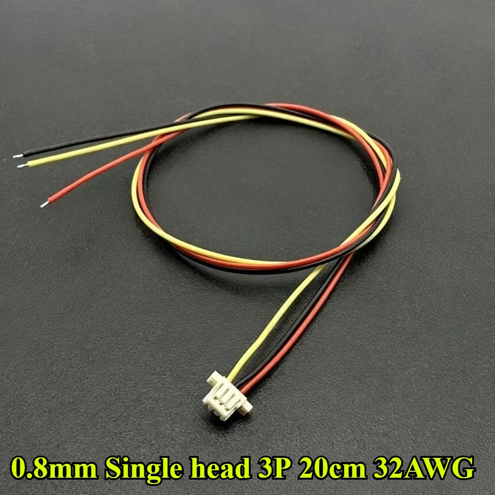 5/10/30Pcs/lot Thorn Breaking 0.8mm Single Head 2P/3P/4P/5P/6P/7P/8P Terminal Wire Length 20CM 32AWG Electronic Wire Connector