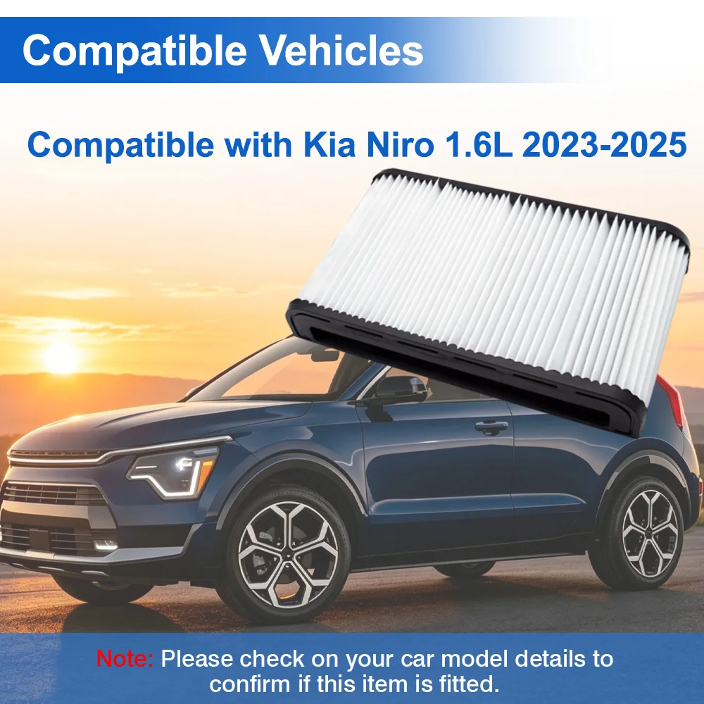 

For Kia Niro 1.6L 2023 2024 2025 Car Engine Air Filter Element 28113-AT100 28113AT100 97516 200030 Car Accessories