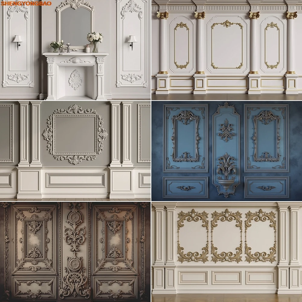 

Interior Retro Wall Backdrop Photography Living Room Palace Wedding Deco Photocall Background Baby Photo Studio Supplies