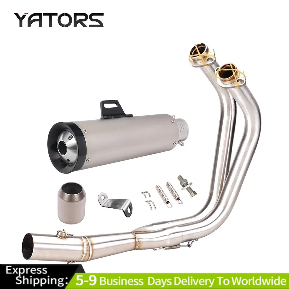 

Exhaust System Header Pipe 51mm Muffler Slip On For Yamaha MT-07 FZ07 2014-2024 Exhausts Pipes