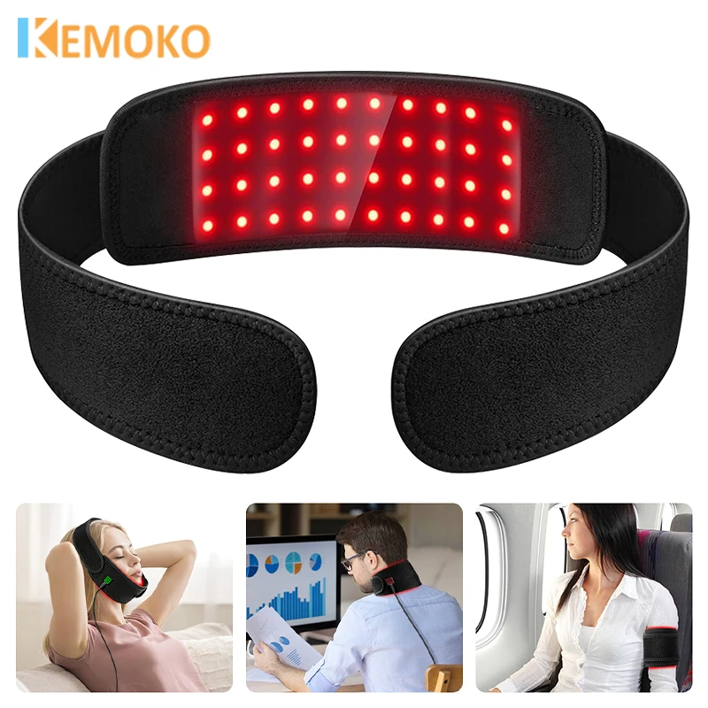 

Red ＆Infrared Light Therapy Belt 850nm 660nm LED Beauty Devices Relieve Muscles Waist Neck Shoulder Hand Wrist Chin Pad USB Plug