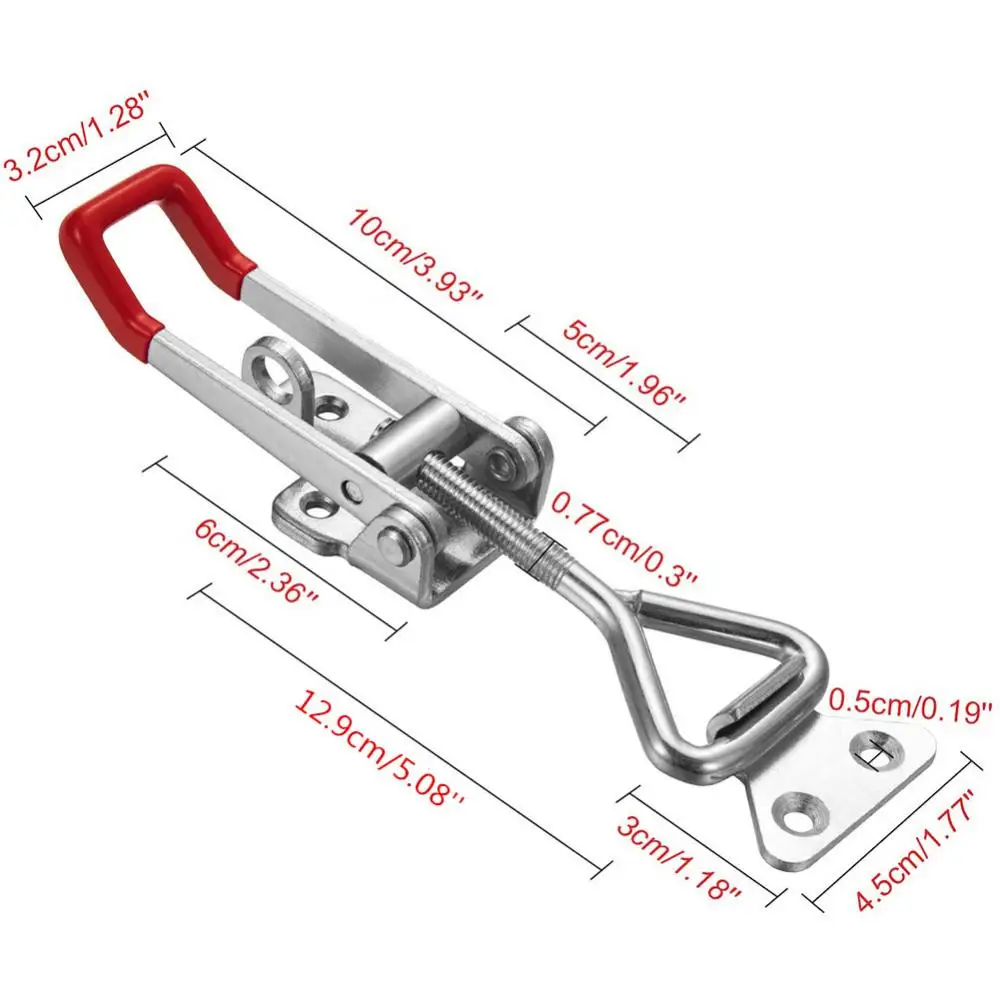 1/2/4/8PCS Adjustable Heavy Duty Toggle Latch Clamp 650KG 1320Lbs Holding Capacity Quick Release Pull Latch for Smoker Lid Jig