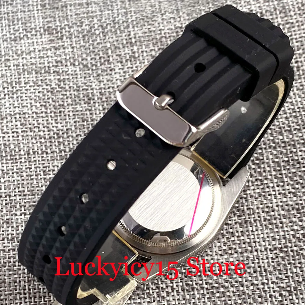 Tandorio 36mm poliertes Gehäuse 200m wasserdicht grün/braun/blau Zifferblatt Japan nh35a automatische Herren uhr Saphirglas Gummi armband