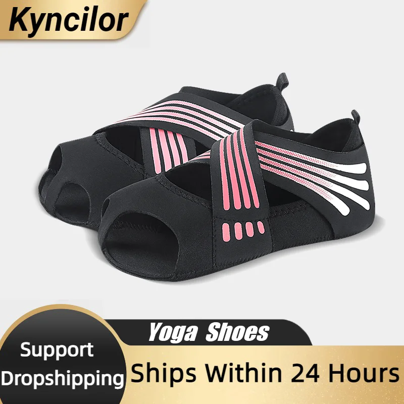 Kyncilor Professional Non-slip Gym Yoga Shoes Flat Soft Anti-slip Sole Ballet Fitness Dance Shoes Pilates Yoga Shoes Socks