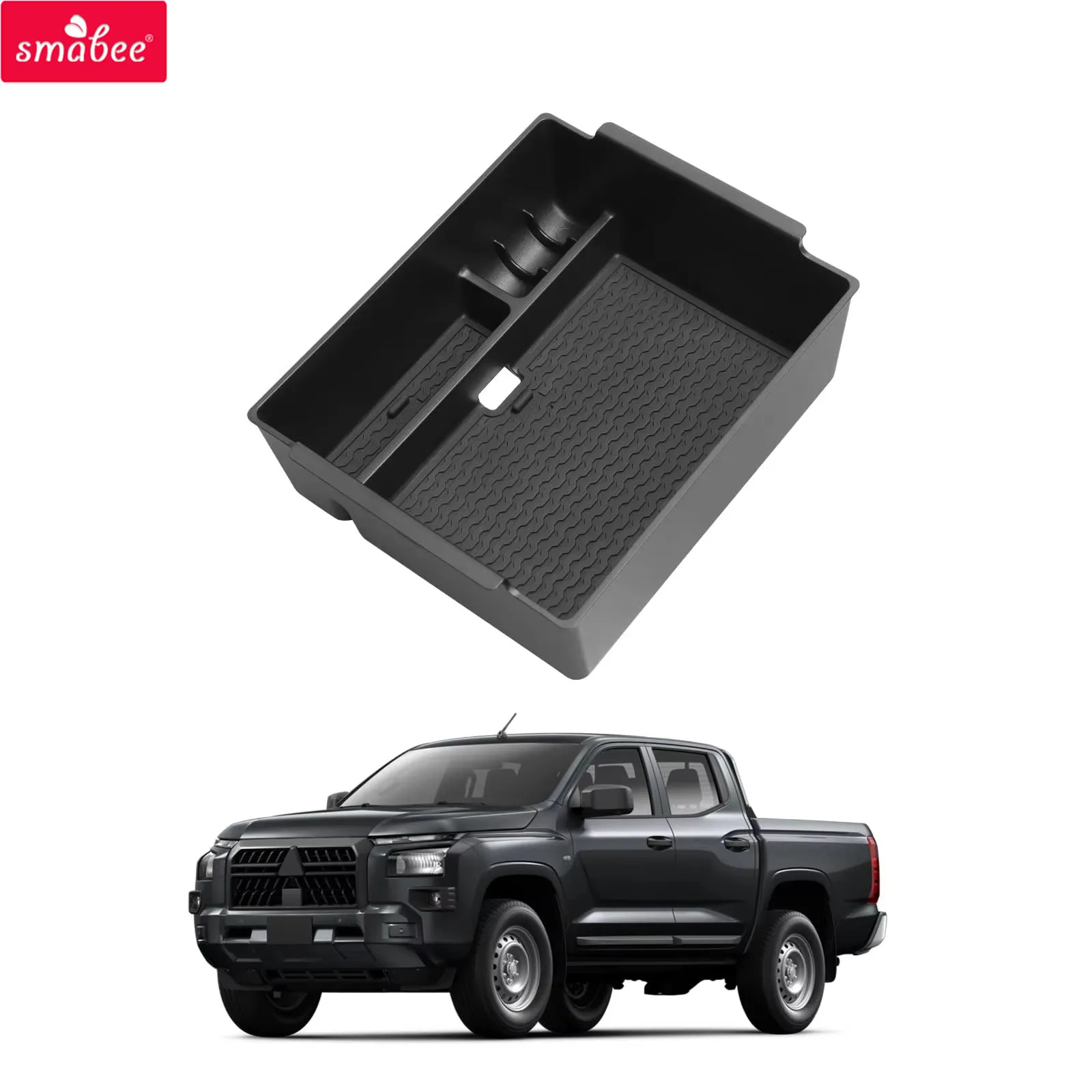 Para mitsubishi triton 2024 2025 console central abs caixa de armazenamento braço bandeja organizador acessórios interiores do carro arrumação