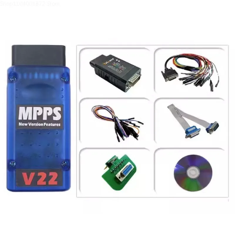 Newest Version MPPS V22 MPPS Master V22.2.3.5 ECU Master MAIN+Tricore+Multiboot+Breakout Tricore Cable Chip Tuning Scanner