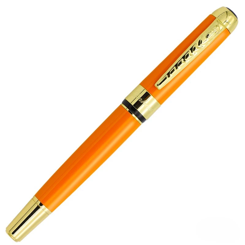 

Orange Colors Jinhao Metal Ballpoint Pen F0.5mm Bent 1.0mm Fountian Pens Office Supplies Ink Pen Cute Study Stationery Writing