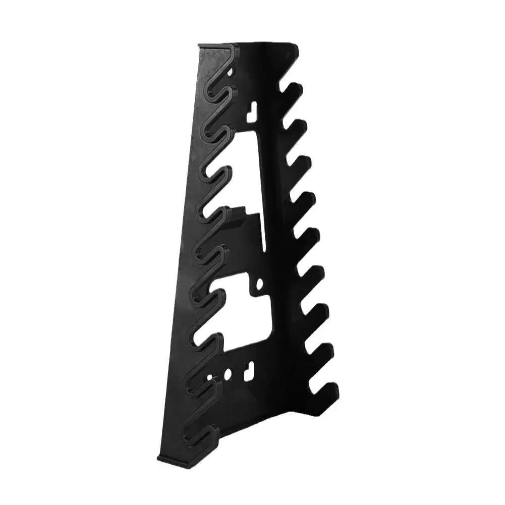 Tool Organizer Wrench Spanner Sorter Holder Wall Mounted Tray Rack Storage Organizer Household Socket Tool Plastic Storage Black