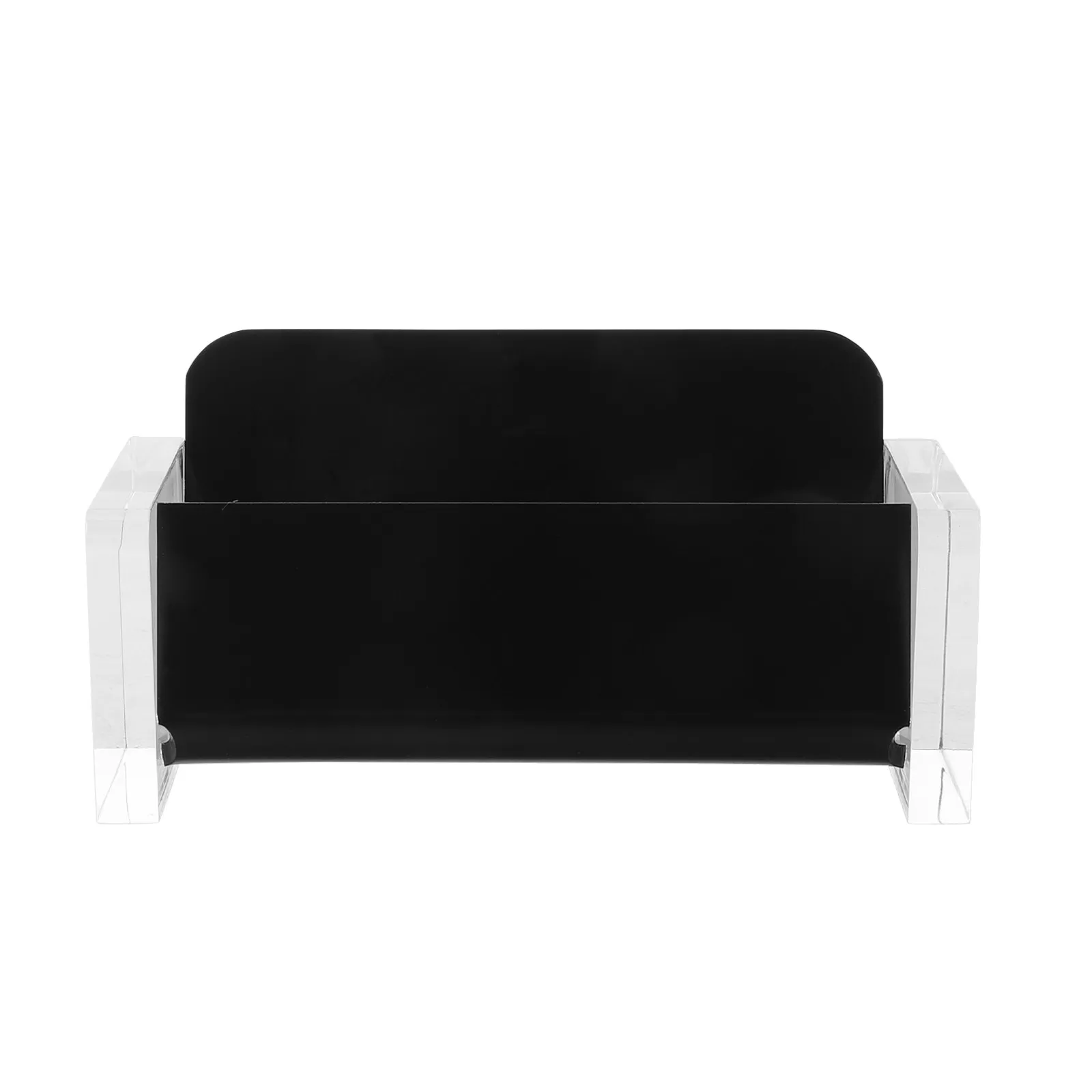 Clear Acrylic Business Card Holder Desktop Stand Office Desk Display Rack for Business Cards Postcards Index Cards Organizer