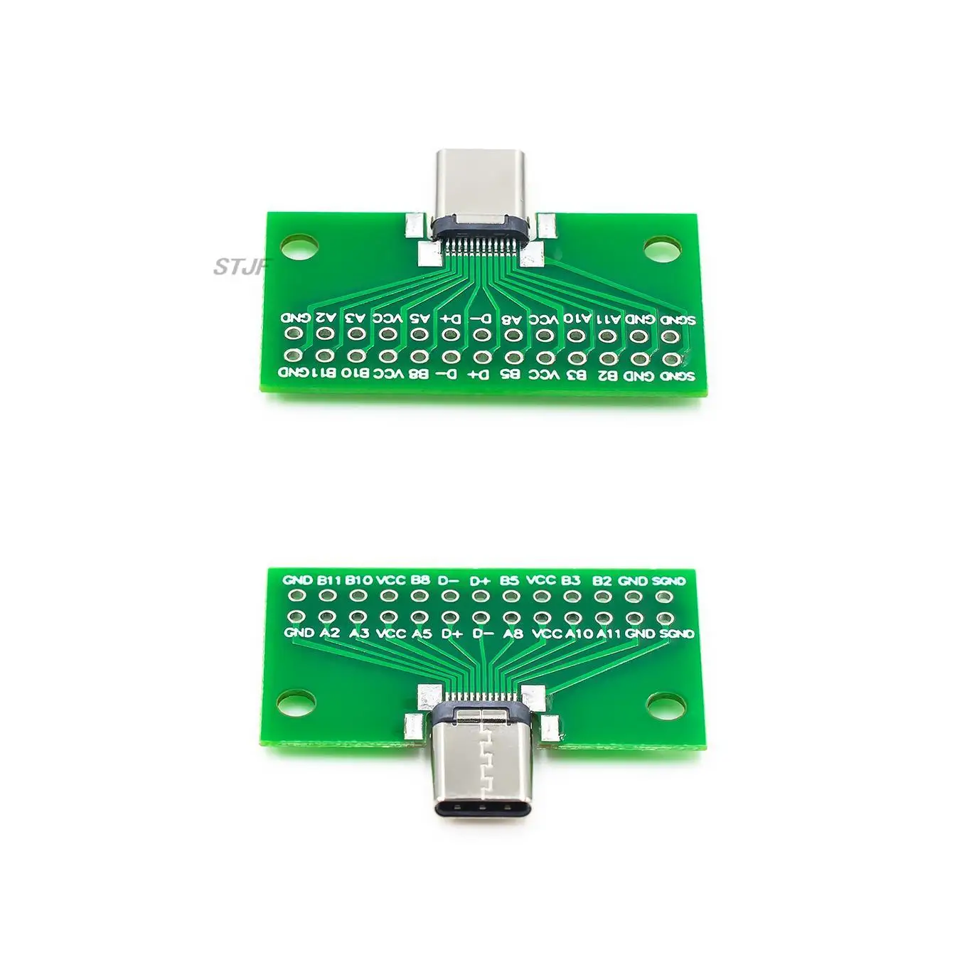 USB 3.1 Tipo-C placa adaptadora, PCB Board, fêmea, macho cabeça conversor, 2*13P para 2,54 milímetros, Módulo de teste de transferência