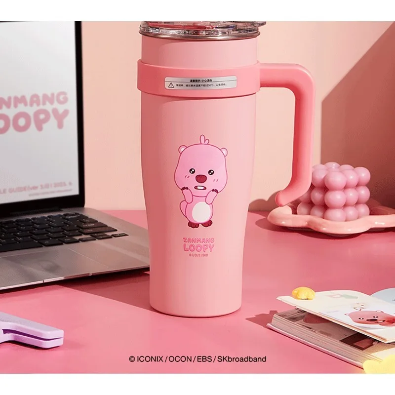 

MINISO Mingtian Youpin Zan Meng Lu Bi Series Giant Capacity Straw Steel Cup 1600mL