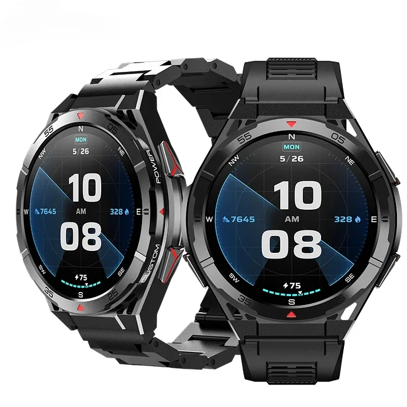 

2025 Newest X2 GPS 3ATM Waterproof SmartWatch with Compass 1.43inch Amoled HD Round Screen Sports Smart Watch for Men Women