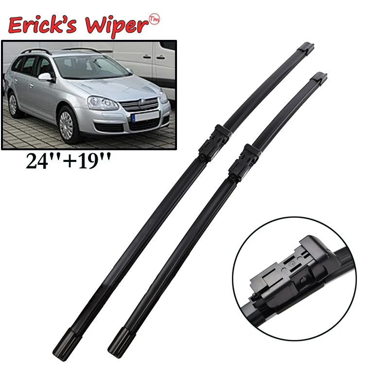 Erick's Wiper LHD Front Wiper Blades For VW Golf 5 2005 - 2009 Windshield Windscreen Window Rain Brushes Push Button 24