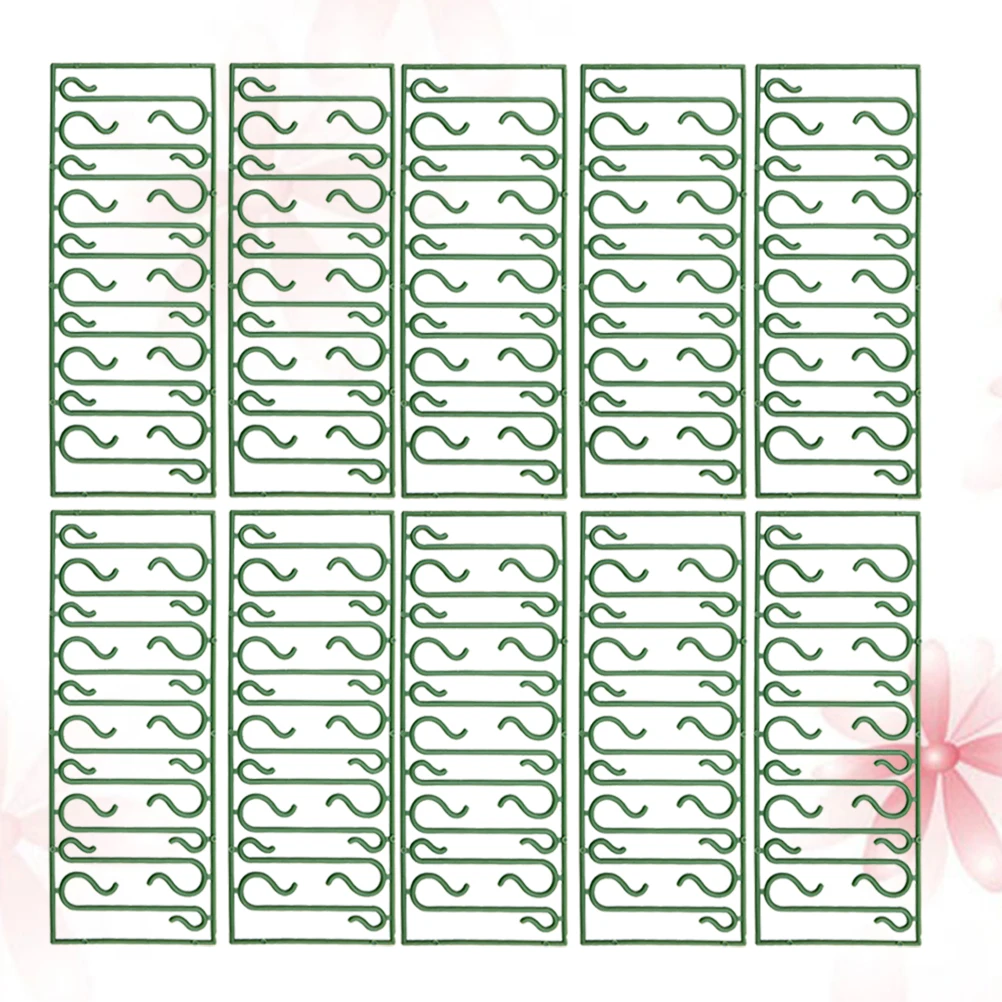 

100Pcs Plastic Hook for Christmas Tree Ornaments S-Shaped Hanging Decoration Accessories Fresh Green Festive Party Home Decor