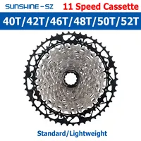 Sunshine MTB 11S Cassette bicicleta de montaña trinquete 11 velocidades K7 para Shimano Deore 11V M5100 40 42 46 48 50 52T piezas de ciclismo