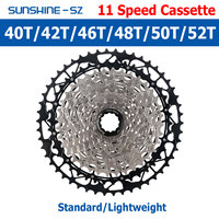 Sunshine MTB 11S Cassette Mountain Bicycle Ratchet 11 Speed K7 for Shimano Deore 11V M5100 40 42 46 48 50 52T Cycling Parts