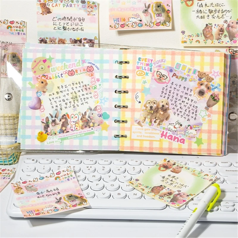 3x3Inch Ghi chú động vật hoạt hình 60 tờ Ghi chú tự dính Không có dòng để viết