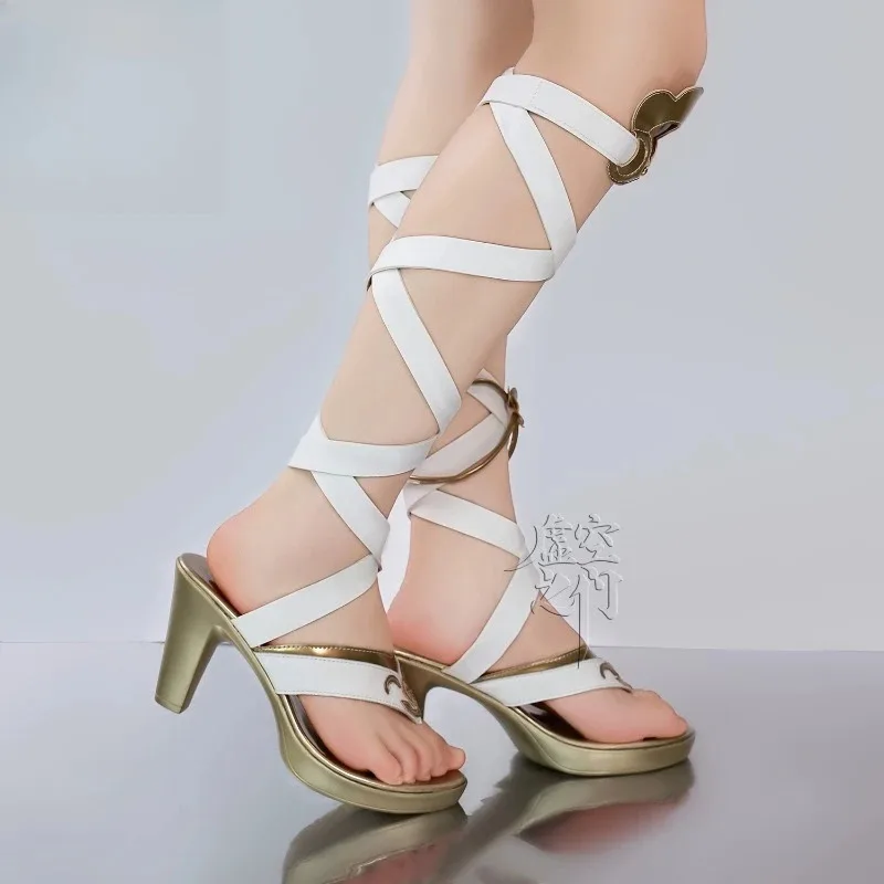 

Wuthering Waves Luno Cosplay Shoes Strap High Heels Anime Game Character Halloween Carnival Party Prop Shoes