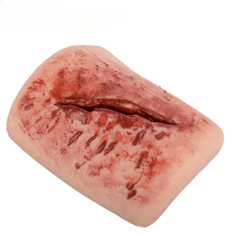 

Training kit with leg laceration wound pack emulator