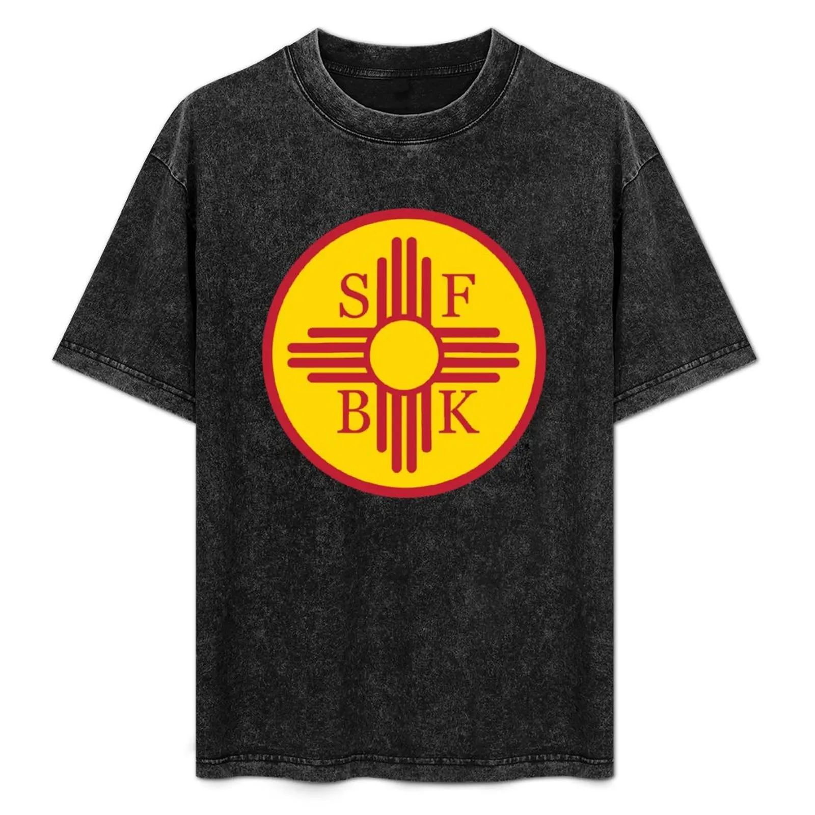 

Santa Fe BK Zia Sun Symbol Logo T-Shirt Casual Trendy Short Sleeve T-Shirt