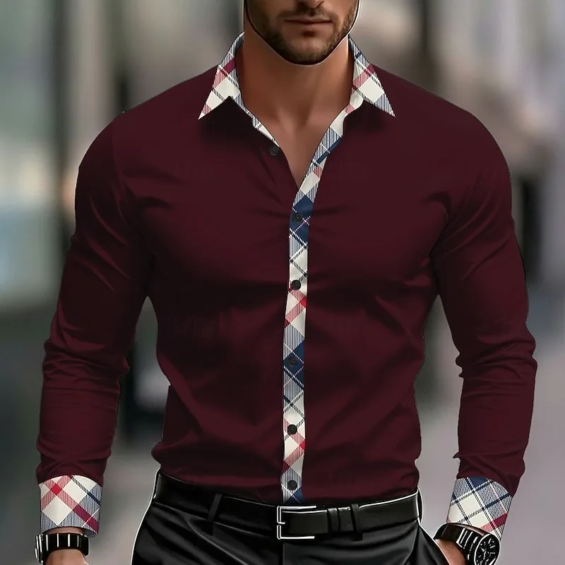 

New men's long sleeved formal shirt, casual and comfortable, fashionable and trendy, street outdoor, soft fabric