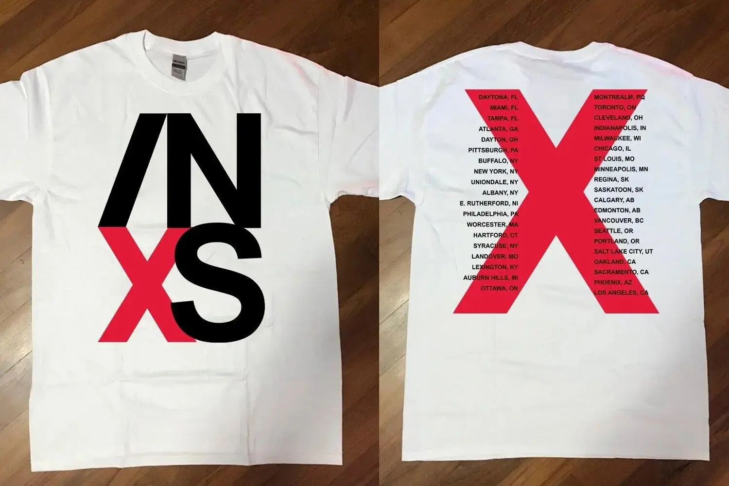 INXS X Factor Tour 1991 Concert Music Tour T-shirt White Gift Fans S-3XL