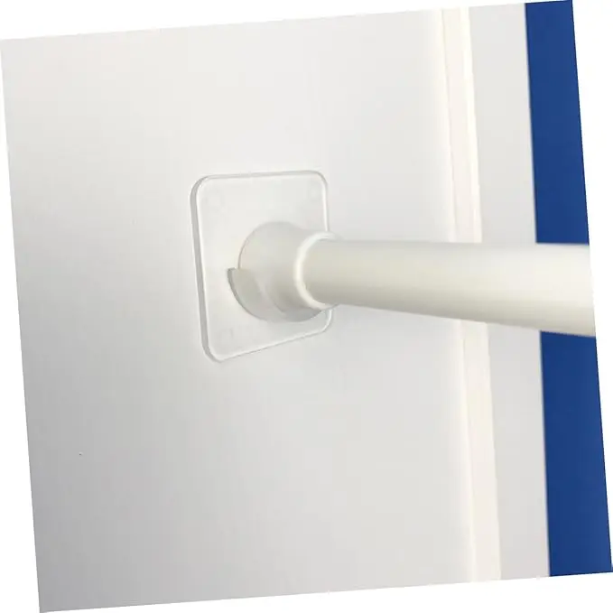 Shower Curtain Rod Holder No Drilling,Set of 2,No Slippage Wall Mount Retainer of Shower Rods for Bathroom view 2