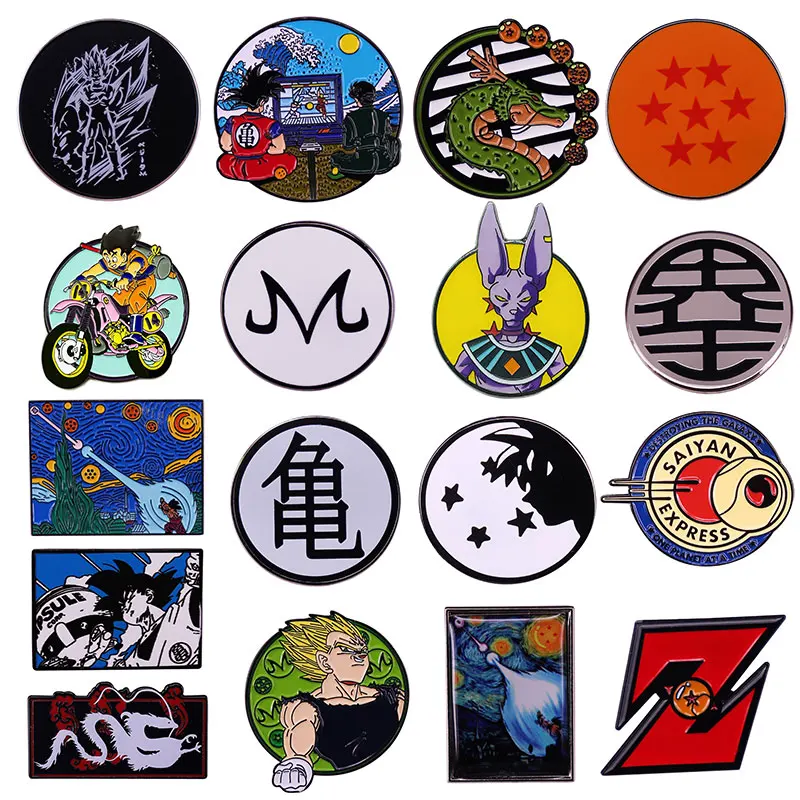 Japan Anime Dragon Ball Lapel Pins Backpack Jeans Enamel Brooch Pin Women Fashion Jewelry Gifts Super Saiya Cartoon Badges