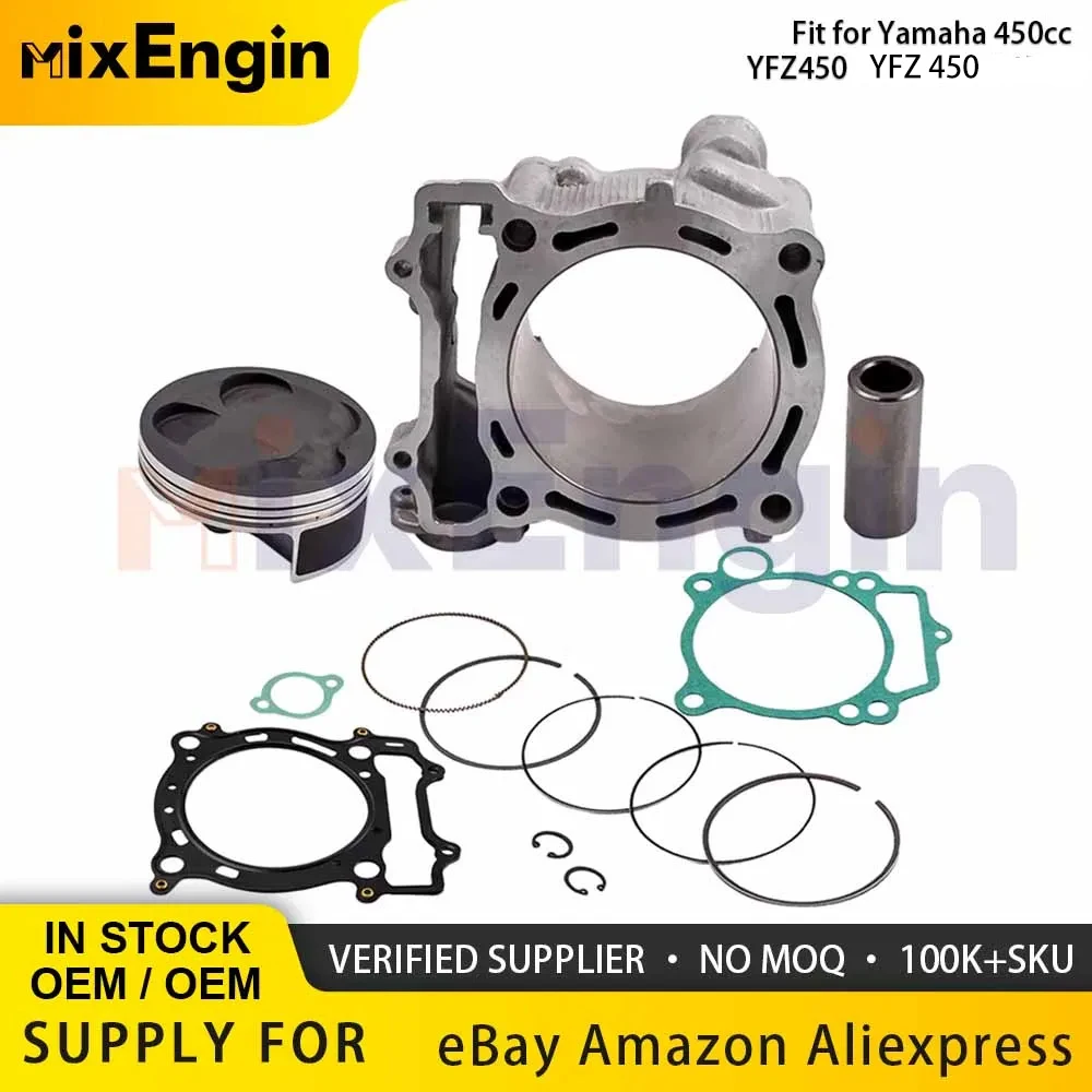 

Motorcycle Engine Cylinder Head Gasket Sets Piston Ring Kit Bore 95mm STD 450cc For Yamaha 03-13 YFZ 450 YFZ450 ATV
