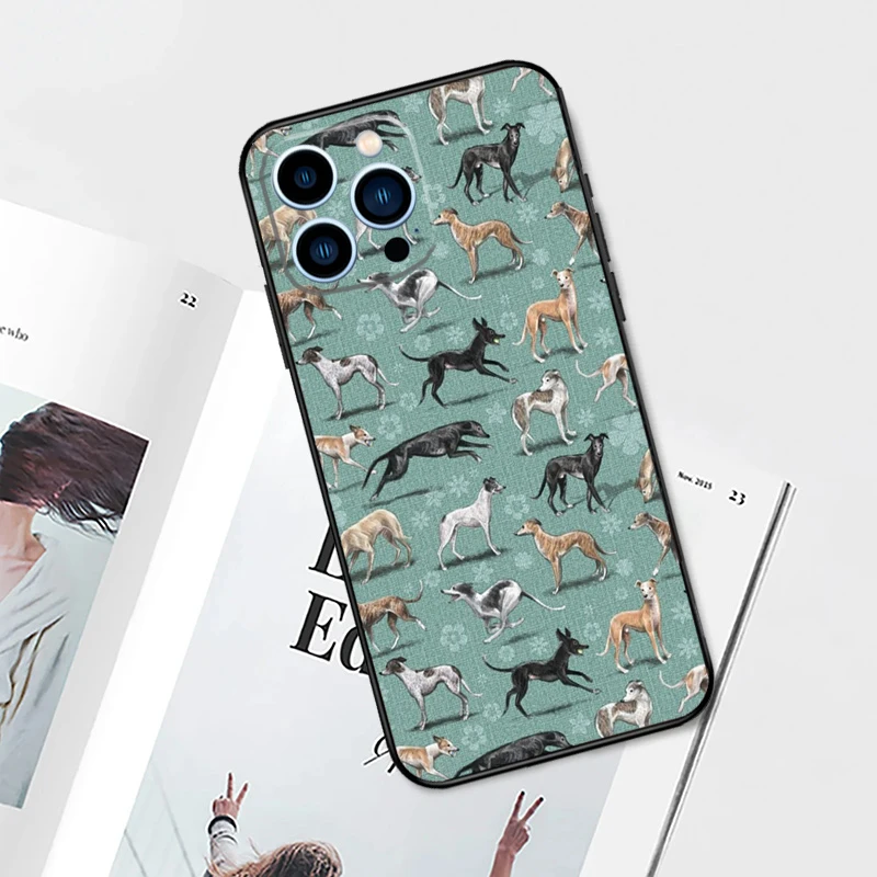 Galgo Greyhound Dog Case For iPhone 14 13 12 11 15 16 Pro Max Plus XS Max X XR 7 8 Plus 13 12 Mini Phone Cover