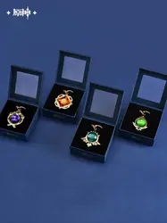 [Genuine] In Stock Game GENSHIN IMPACT Cosplay 3D Pendant Anime Eye of God Mondstadt DIY Gift Box Keychain Halloween Gift Badge