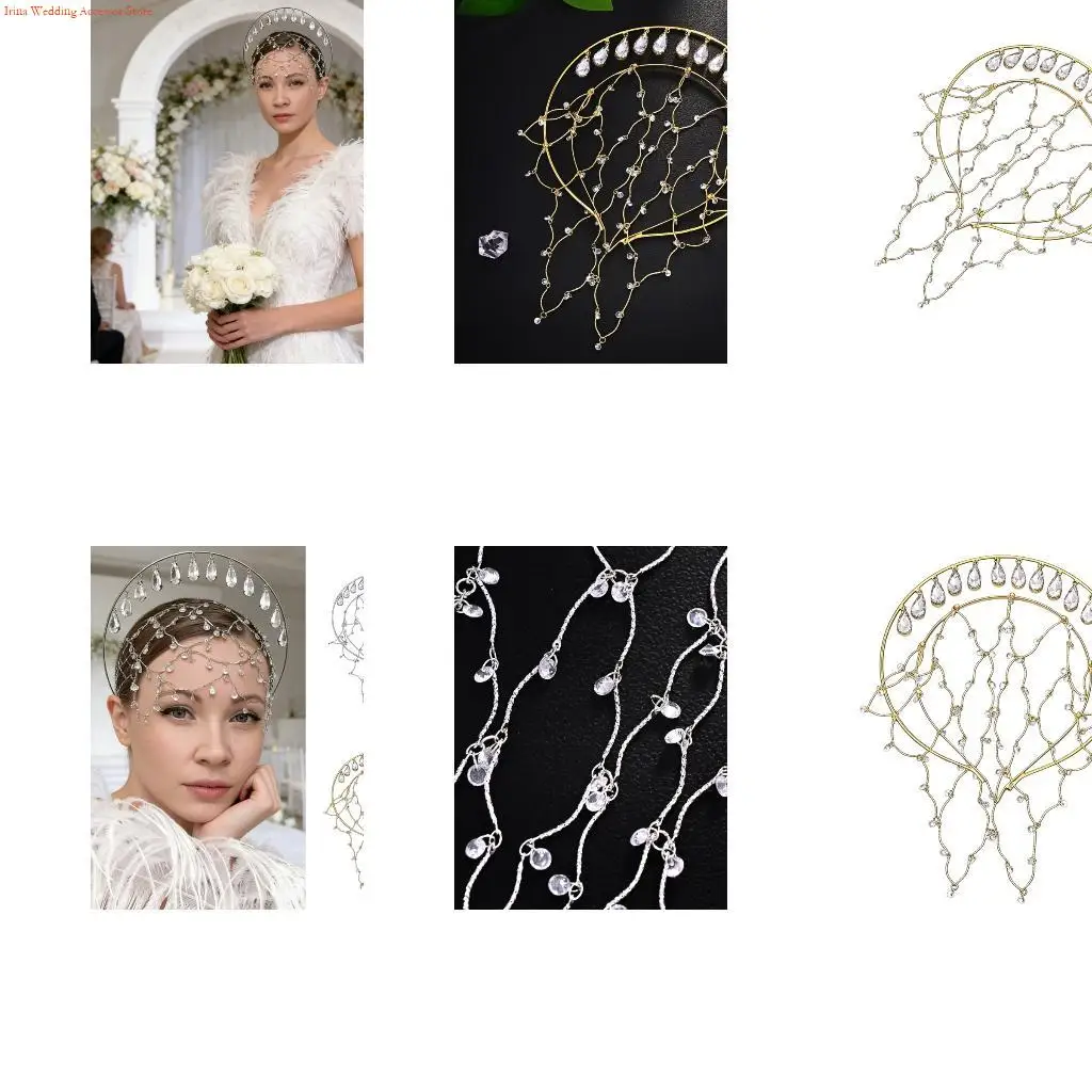 

G92D Romance Rhinestones Bridal Hairpin Headwear For Various Hairstyles And Dresses