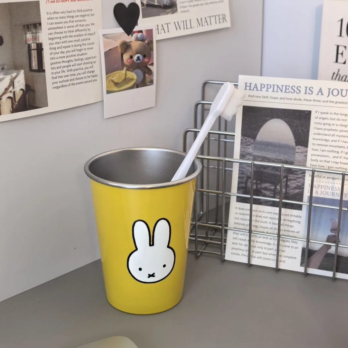 

Kawaii Miffy Rabbit Mouthwash Cup Cute Cartoon Simple Brushing High Appearance Level Toothbrush Cartoon Couple Cup