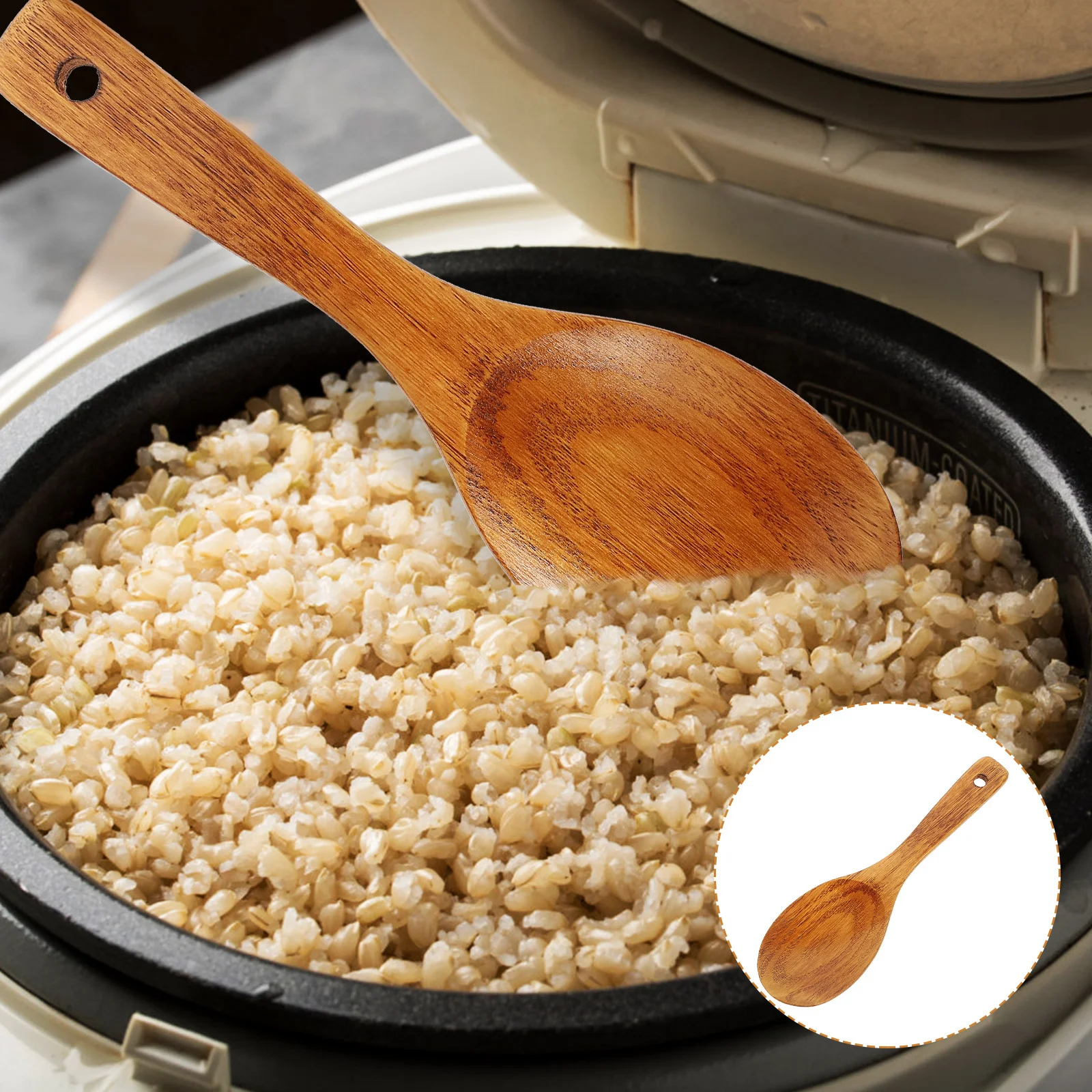 

Electric Rice Cooker Spoon 21X6.5Cm Wooden Kitchen Utensil For Home Restaurant Hotel Cooking Tools Wooden Spoon