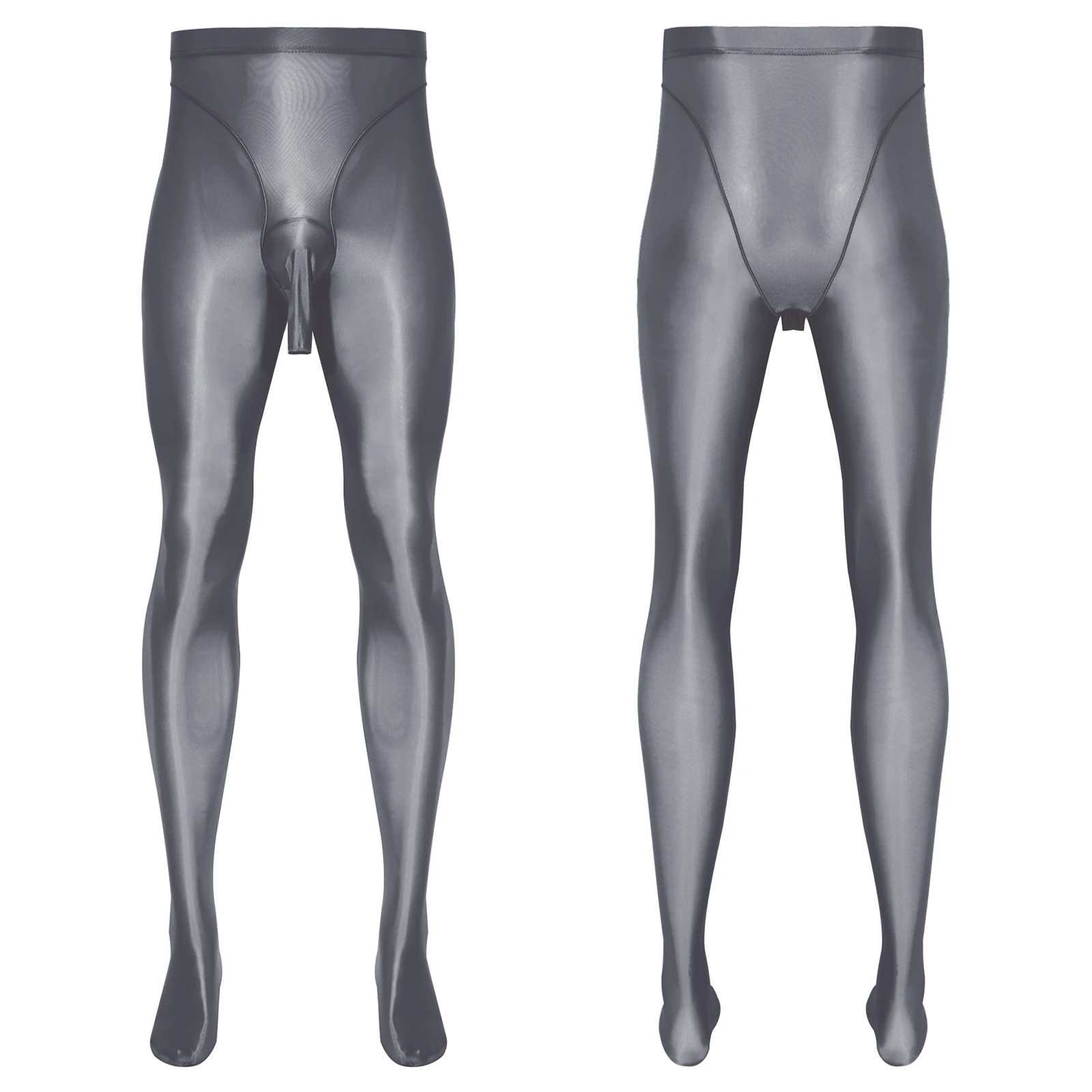 

Men's Stretchy Pantyhose Sheath with Opening Footed Leggings Yoga Bodybuilding Ballet Dance Compression Tights Underpants